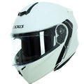 Axxis Storm Helm, einfarbig glänzend weiß, Größe M