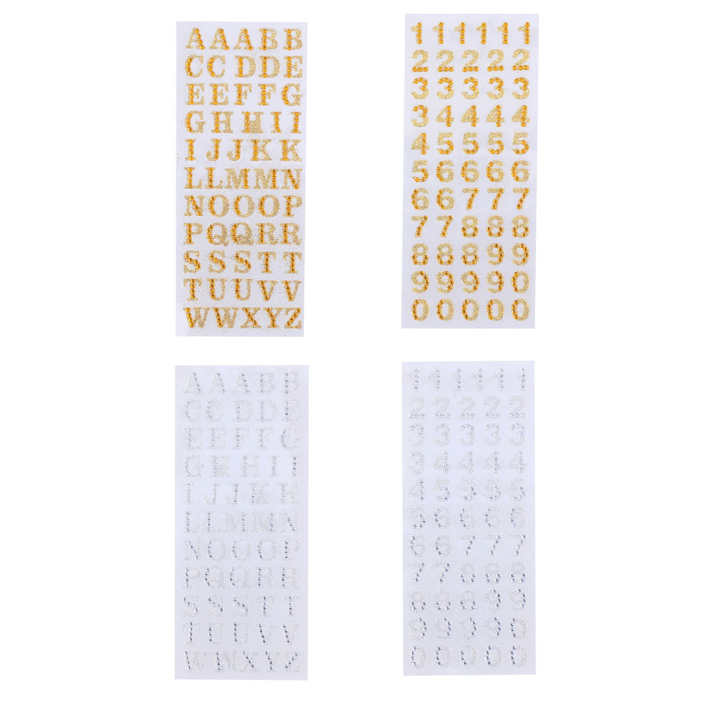Aufkleber Alphabet und Zahlen, 111 Bände.
