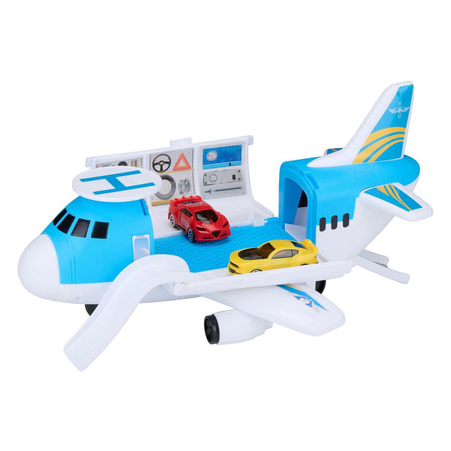 Flugzeug-Auto-Transport 2in1, 20-teilig.