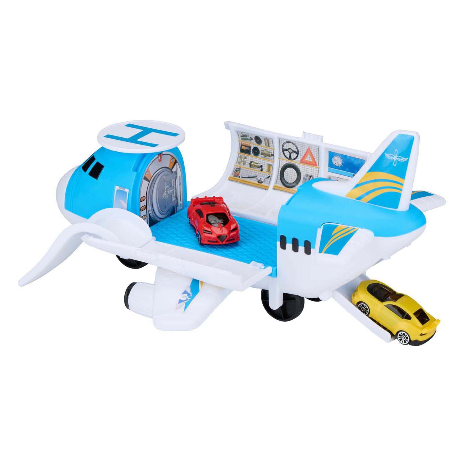 Flugzeug-Auto-Transport 2in1, 20-teilig.