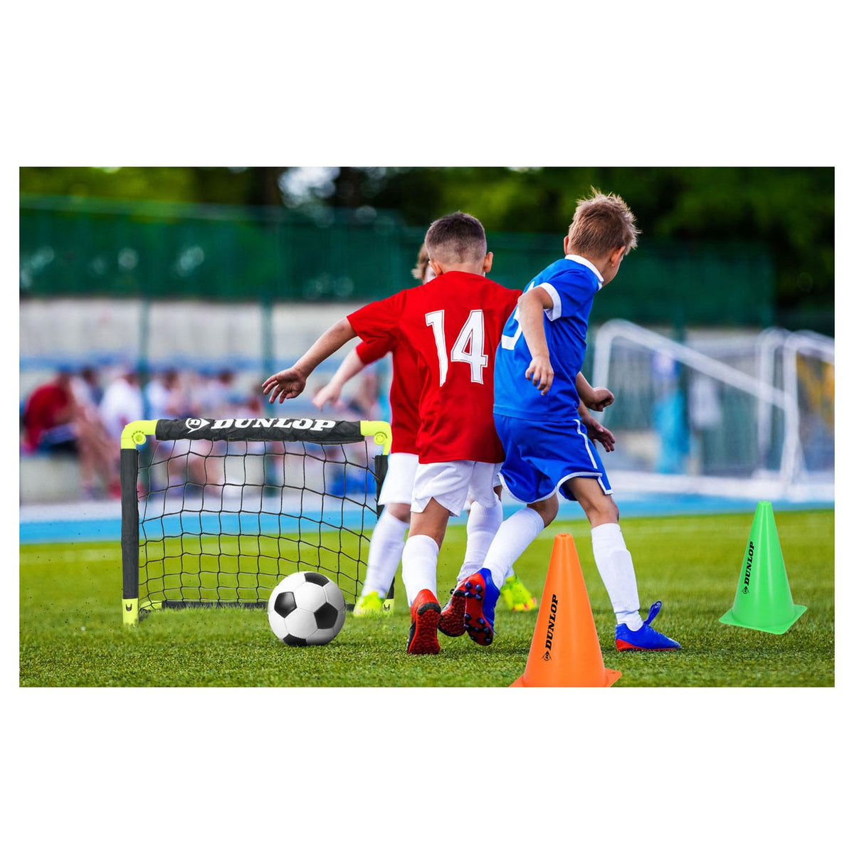 Dunlop voetbalgoal met grondpinnen, set van 2