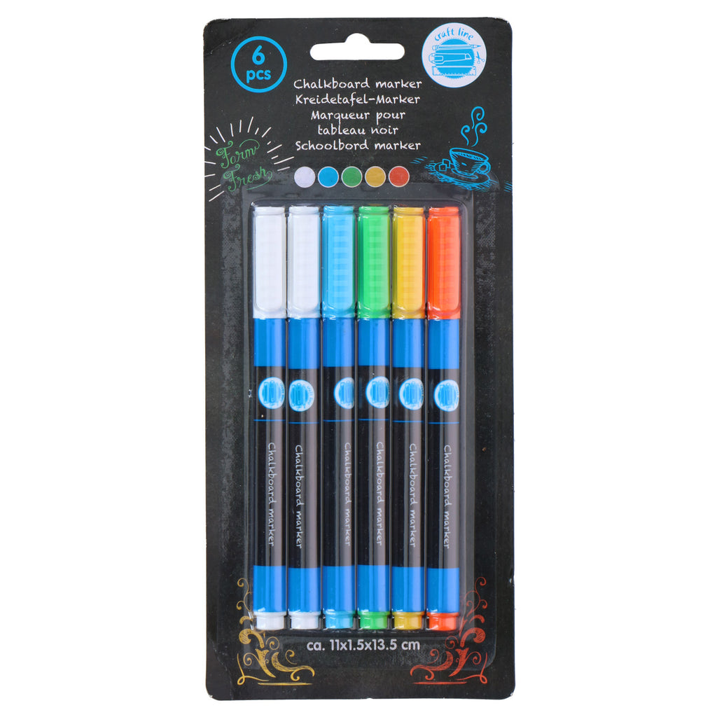 Schoolbord markers, 6st.