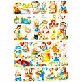 Vintage plaatjes, kinderen, vel 16,5x23,5 cm, 2 vel 1 doos