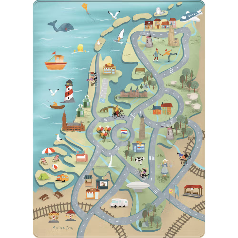 Mats amp; joy mats joy speelmat zacht nederland 130 x 180 cm