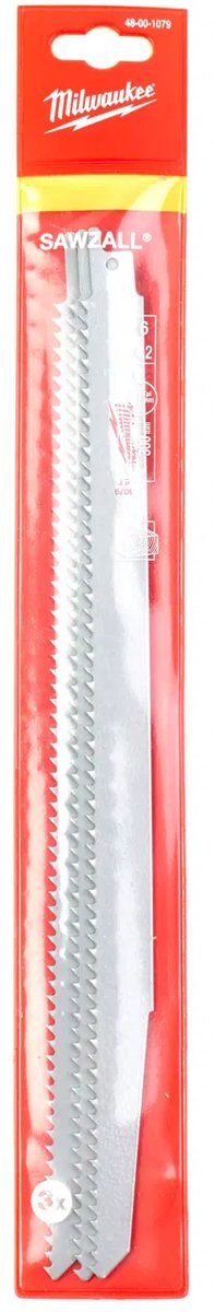 Milwaukee reciprozaagblad sawzall hout 300 mm 6-tpi (3 stuks)