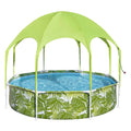 Bestway my first frame zwembad splash-in-shade play rond met uv zonnescherm, 244cm