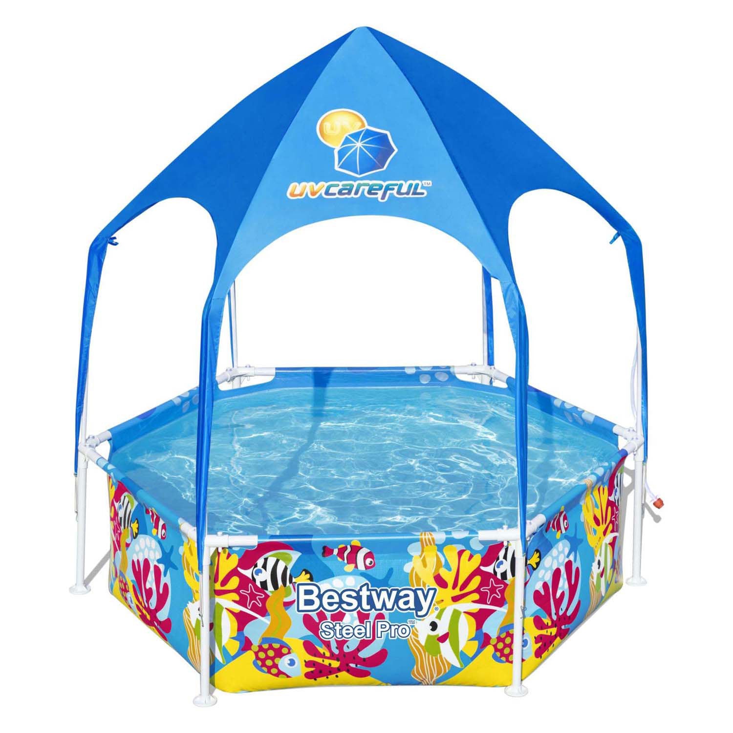 Bestway Kinderplanschbecken Stahl UV UV über dem Boden 183x51 cm frostig