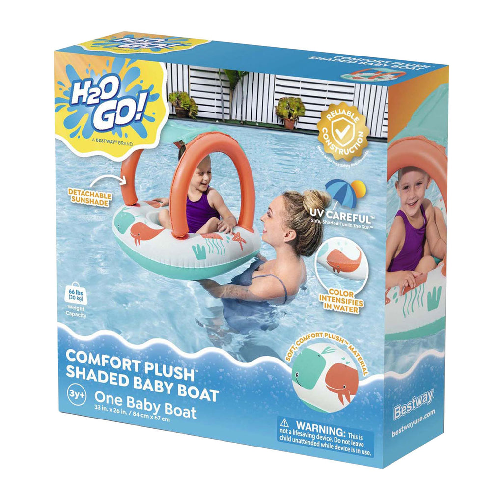Bestway baby boot comfort push met uv zonnescherm