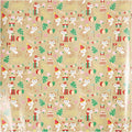 Inpakpapier, feestelijke aapjes, b: 50 cm, 80 gr, 100 m 1 rol