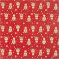 Inpakpapier, rendier met sjaal, b: 50 cm, 80 gr, donkerrood, 100 m 1 rol