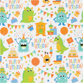 Inpakpapier, verjaardag, b: 50 cm, 80 gr, vrolijke kleuren, 100 m 1 rol
