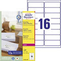 Adresetiketten avery wit