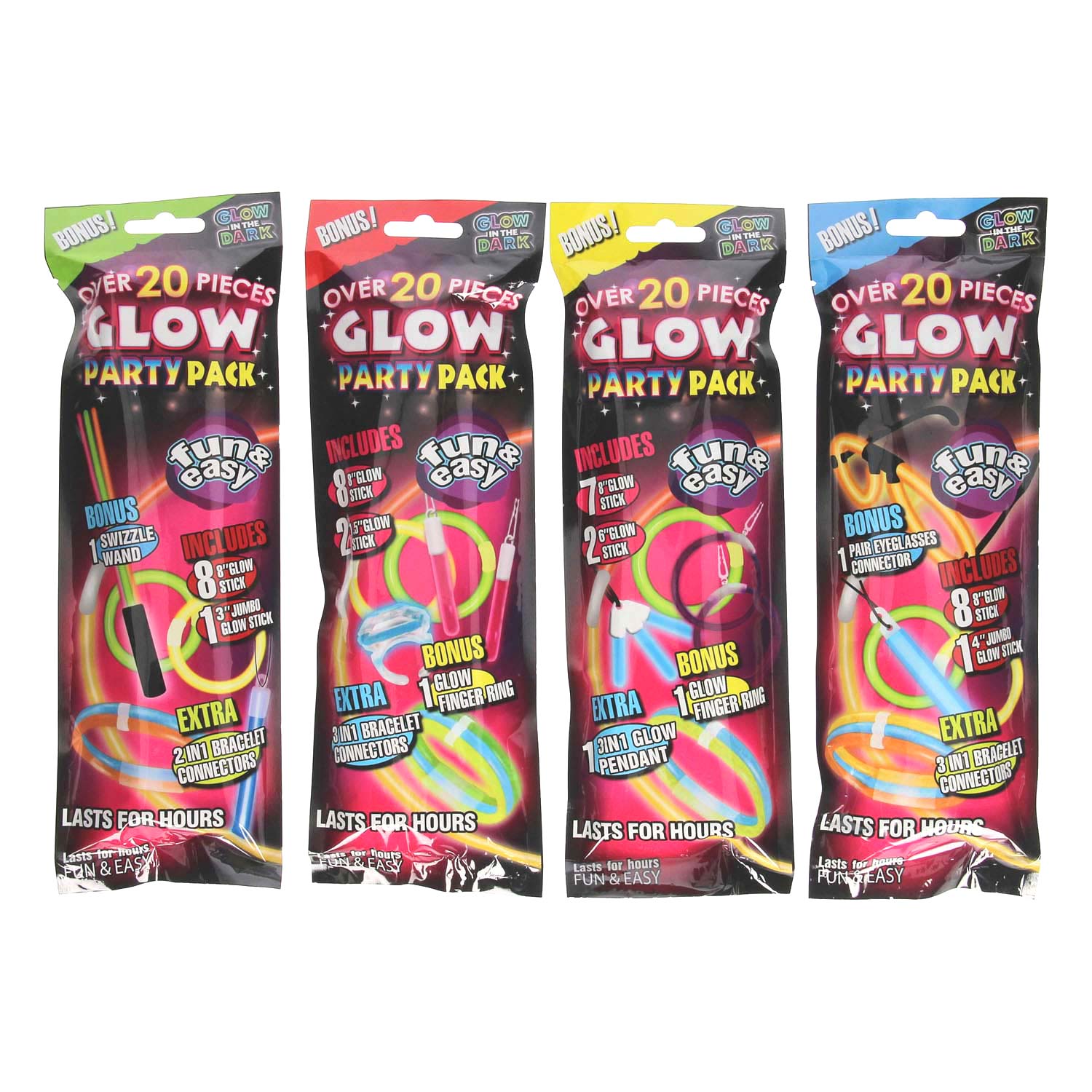 Party pack glow in the dark