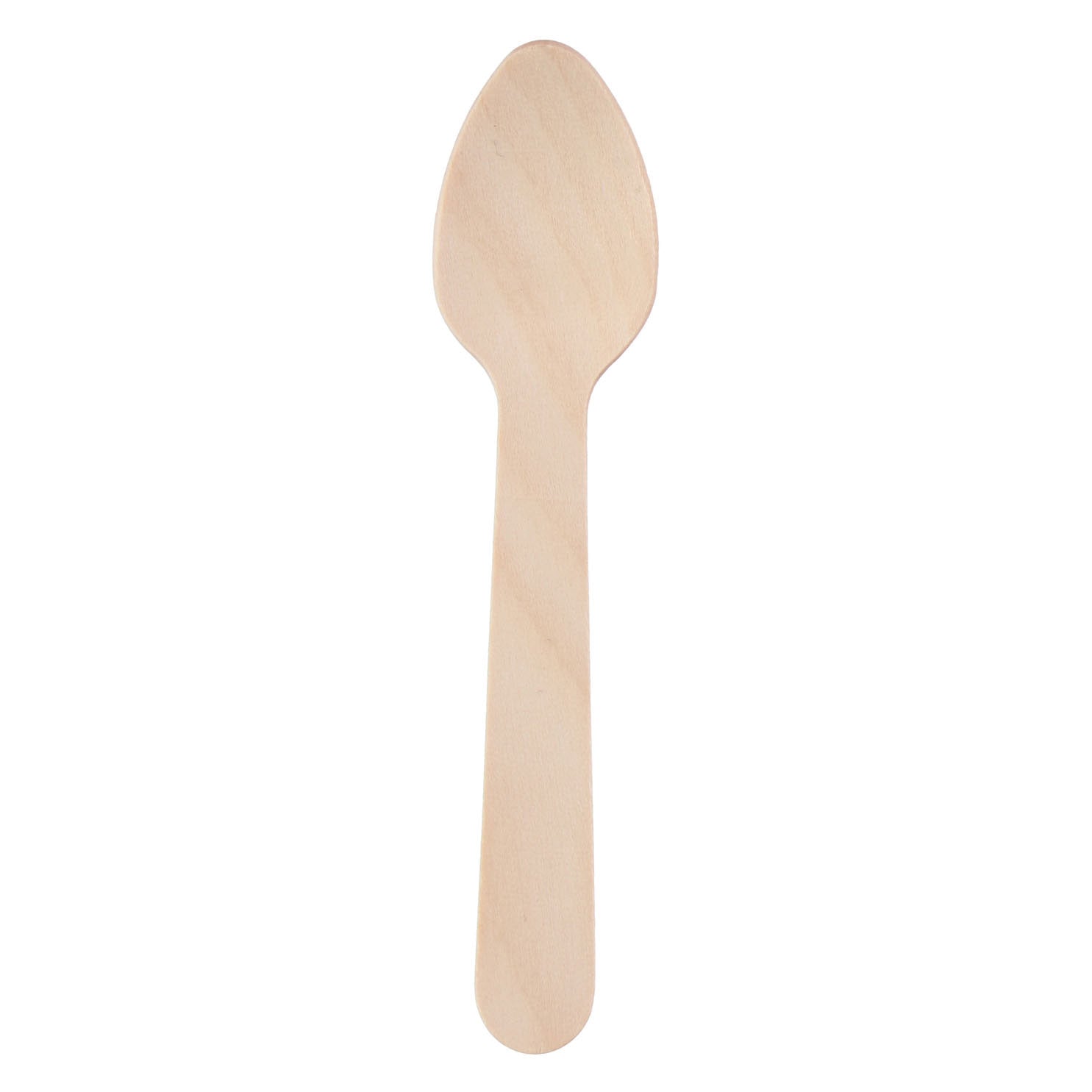 Einweg-Teelöffel aus Holz, 11 cm, 50 Stück.