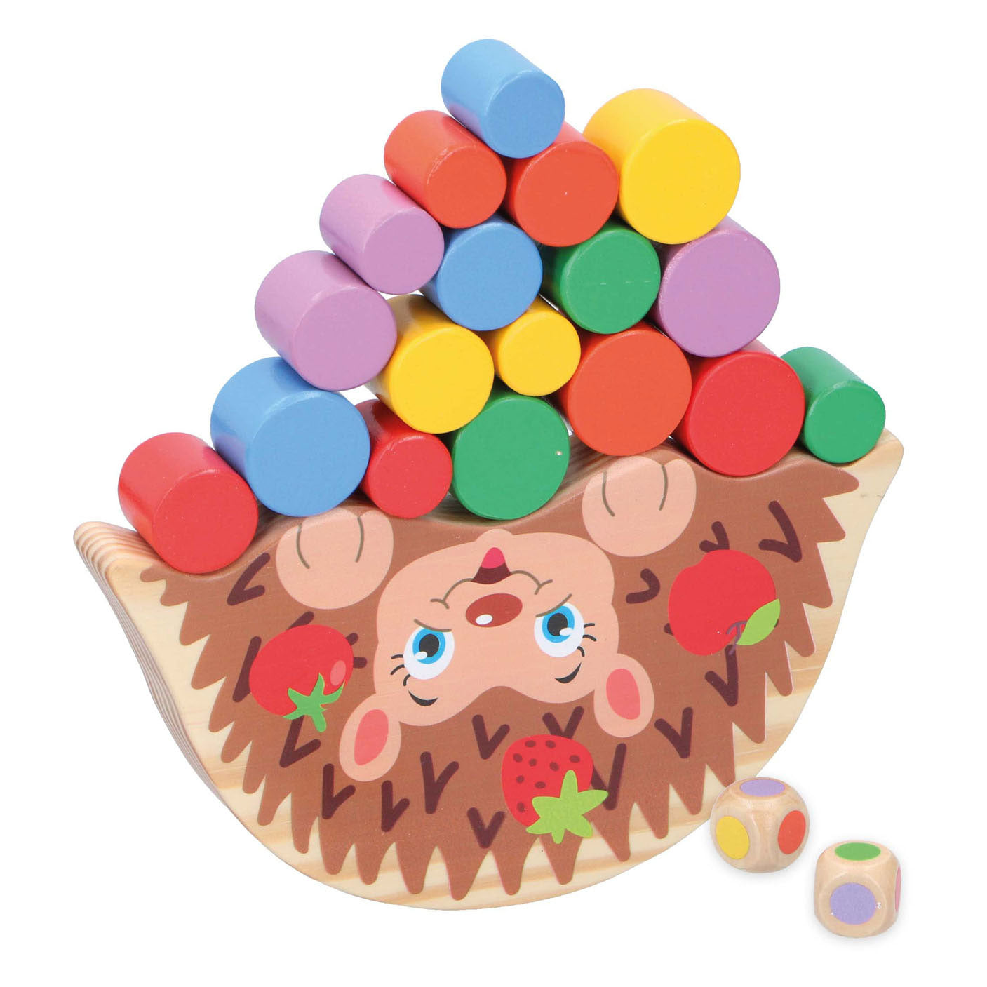 Balance-Spiel „Igel“ aus Holz, 21-teilig.