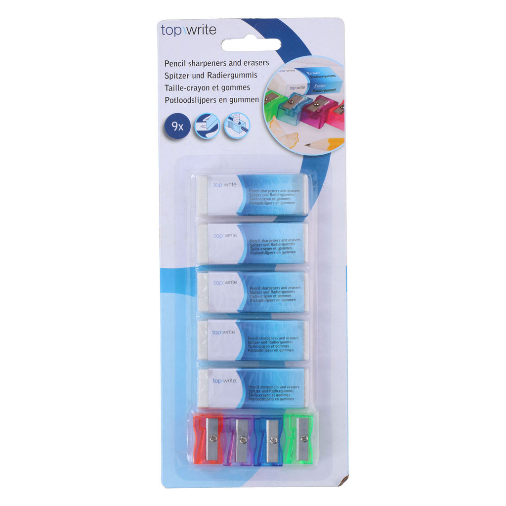 Top Write Bleistiftspitzer-Radiergummi-Set