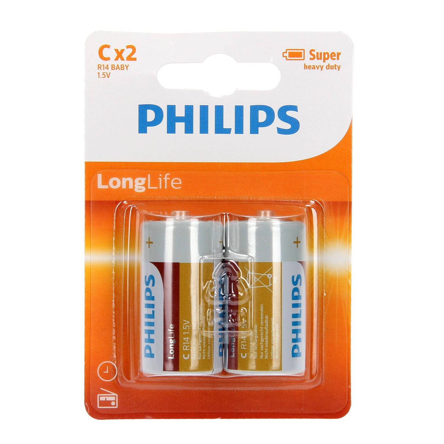 Philips Akku R14 C Langes Leben