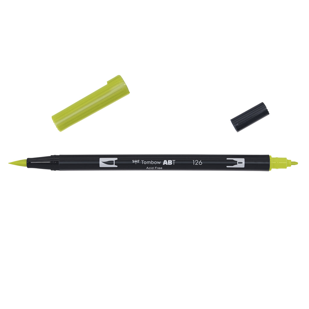 Tombow • brush pen abt dual brush pen light olive