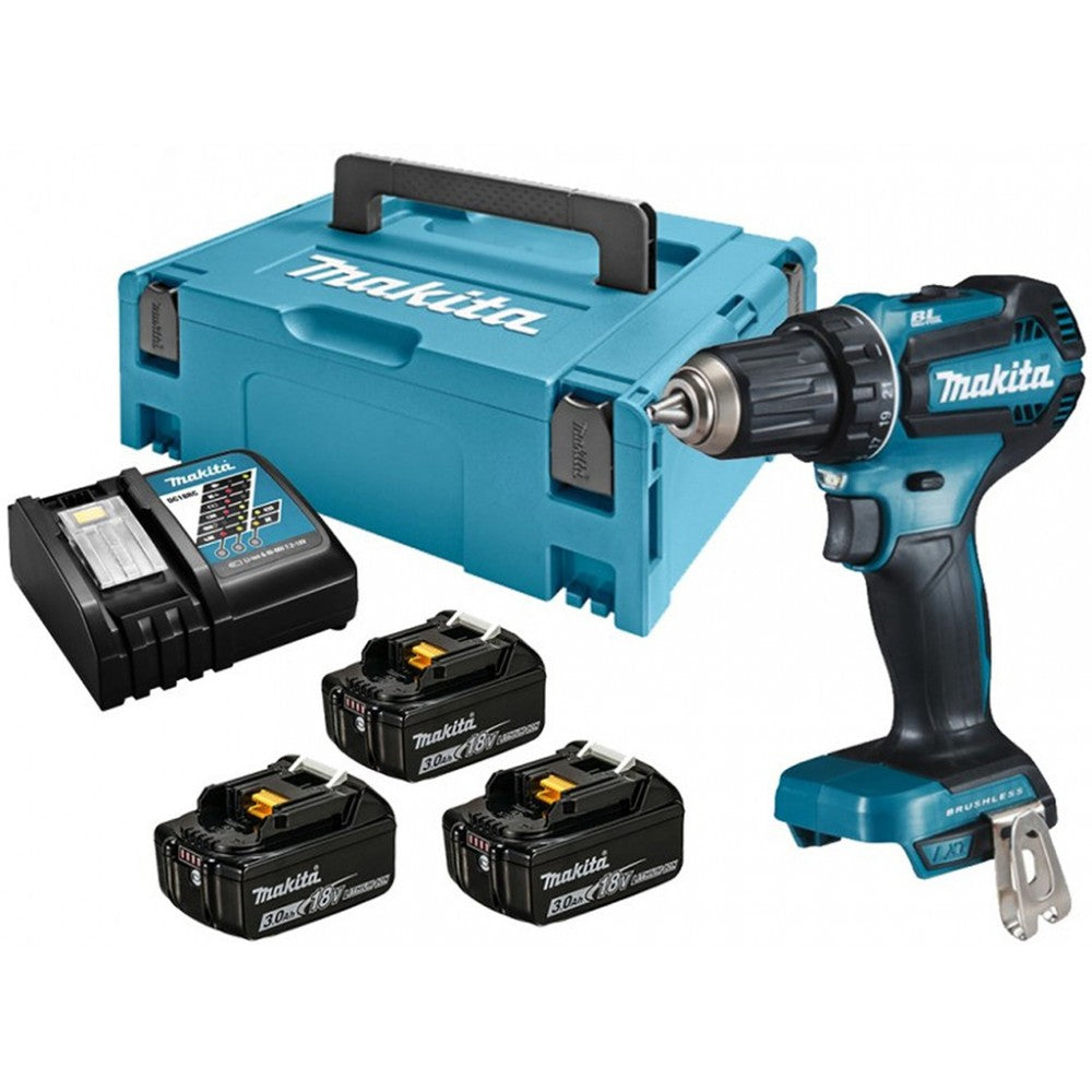 Makita schroevendraaier 18v ddf484rte 54 30nm 3x5,0ah bl