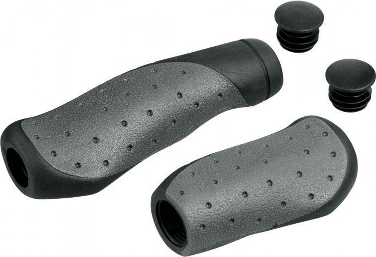 Ergotec handvatset ohio 135 95mm zwart grijs