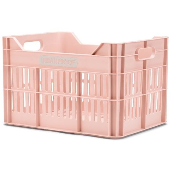 Recycelte Urban Proof Click Fahrradbox, 30 Liter – Pastellrosa
