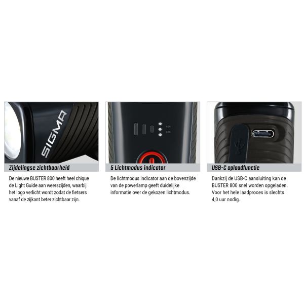 Sigma Buster 800 USB-Stirnlampe mit Schraubhalterung