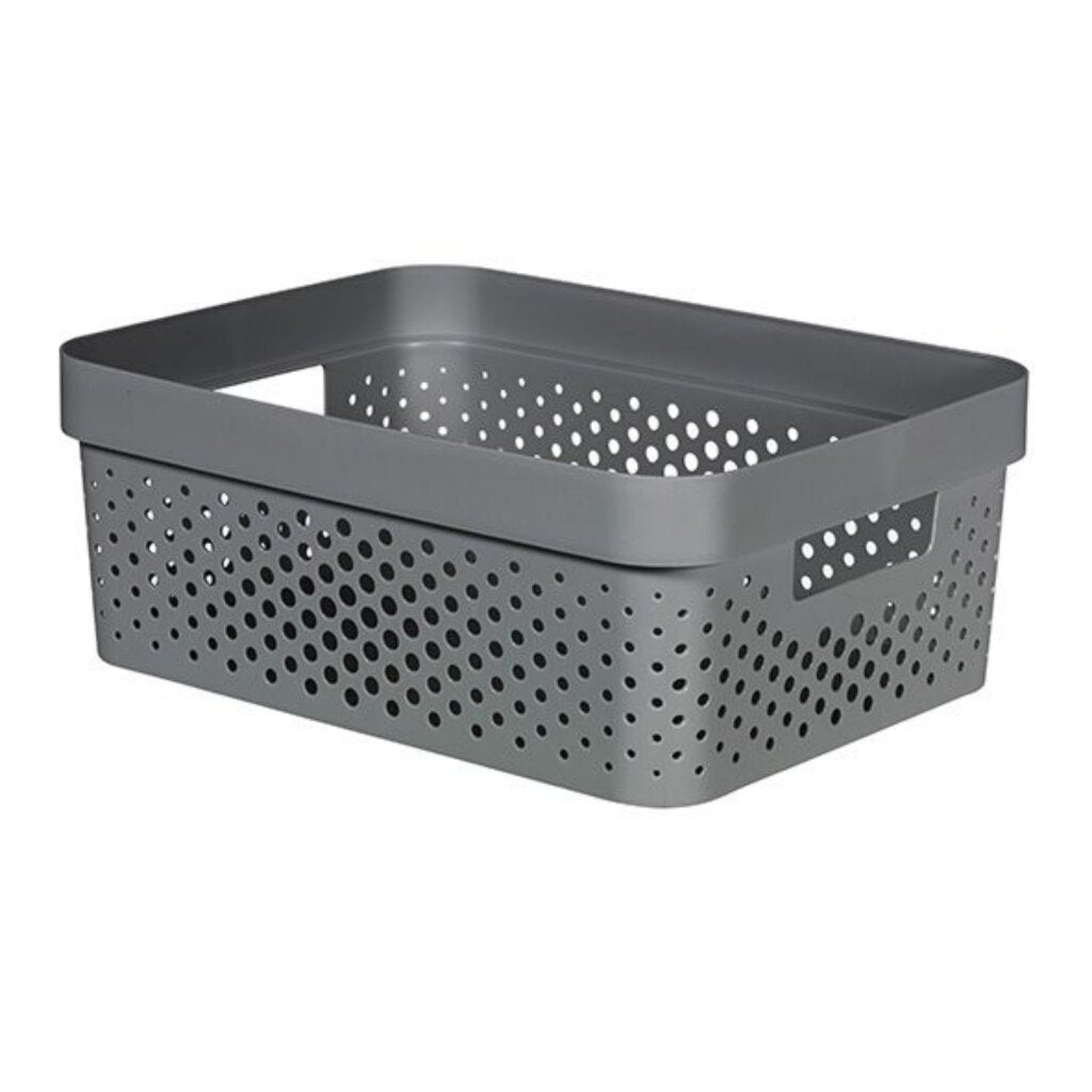 Curver infinity dots opbergmand 11 l antraciet | 2 stuks