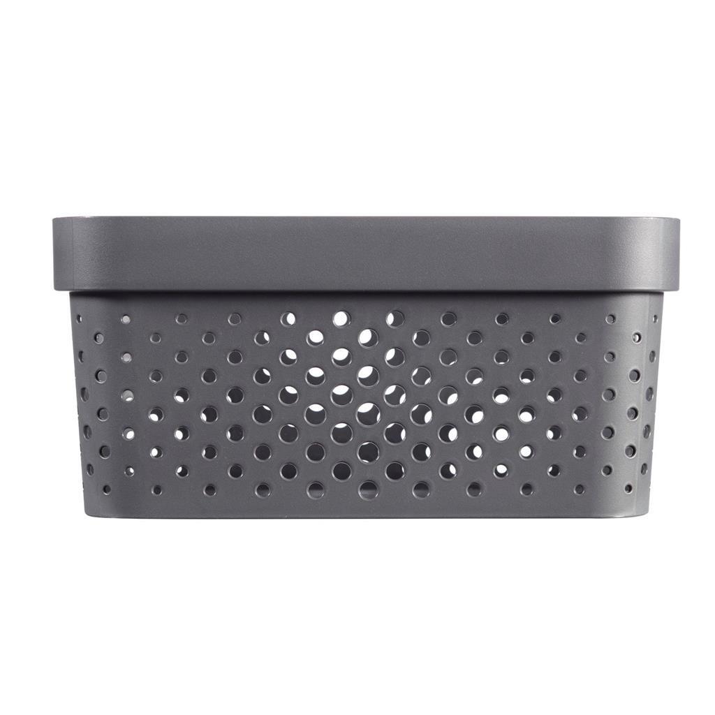 Curver infinity dots opbergmand 11 l antraciet | 2 stuks