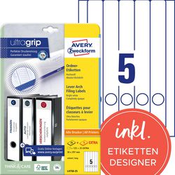 Avery ordnerrugetiketten zweckform 29,7 x 38 mm wit 125 stuks