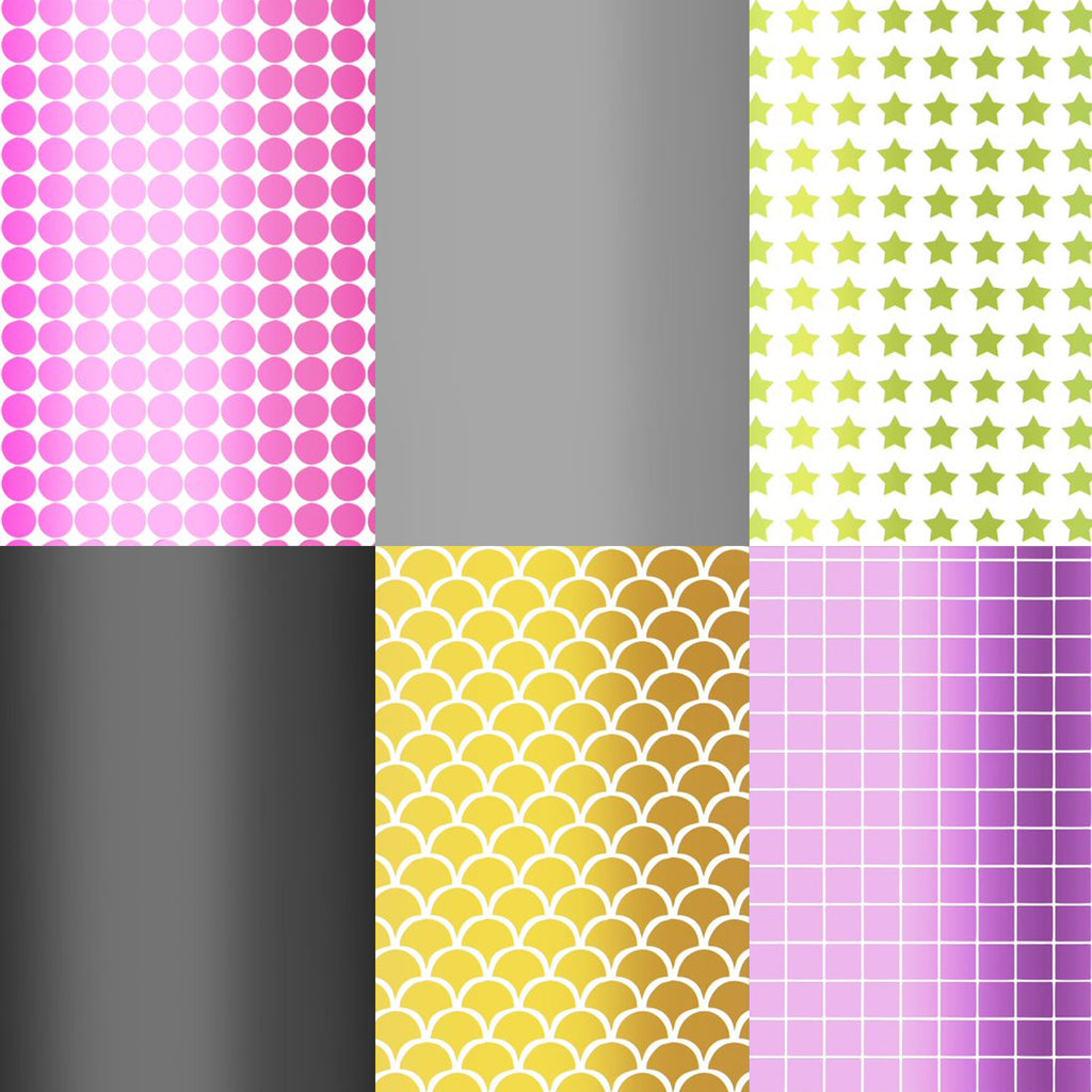 Cricut • premium vinyl mosaic permanent 30,5x122cm metallic vormen
