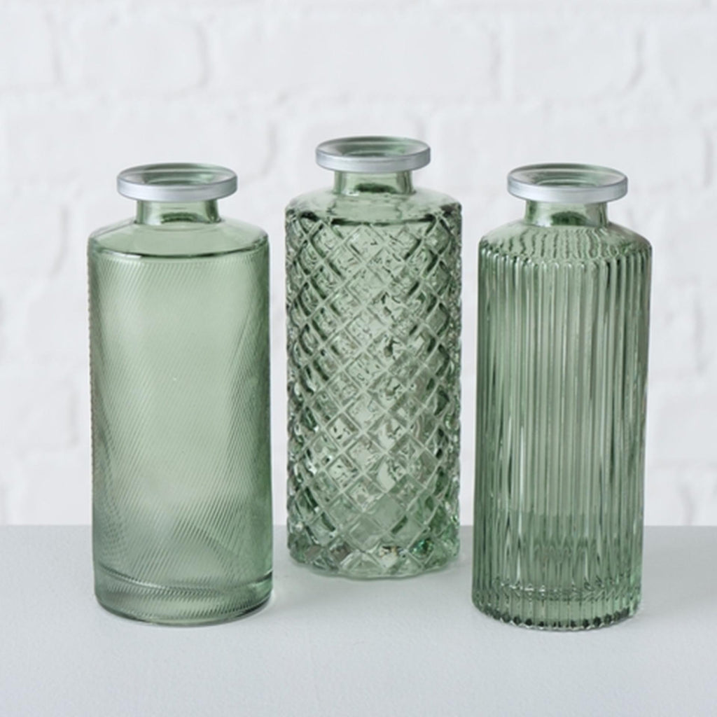 Boltze home vaas adore h13cm groen