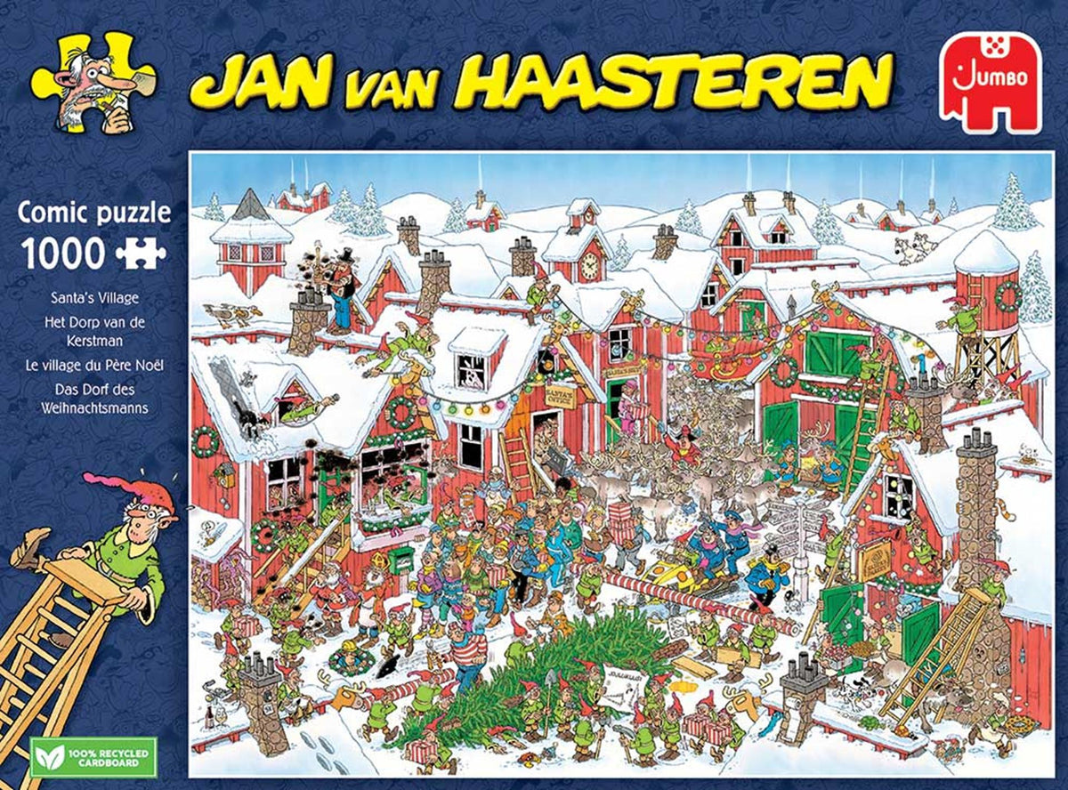 Jumbo Jan van Haasteren Puzzle - Dorf des Weihnachtsmanns, 1000 Teile.