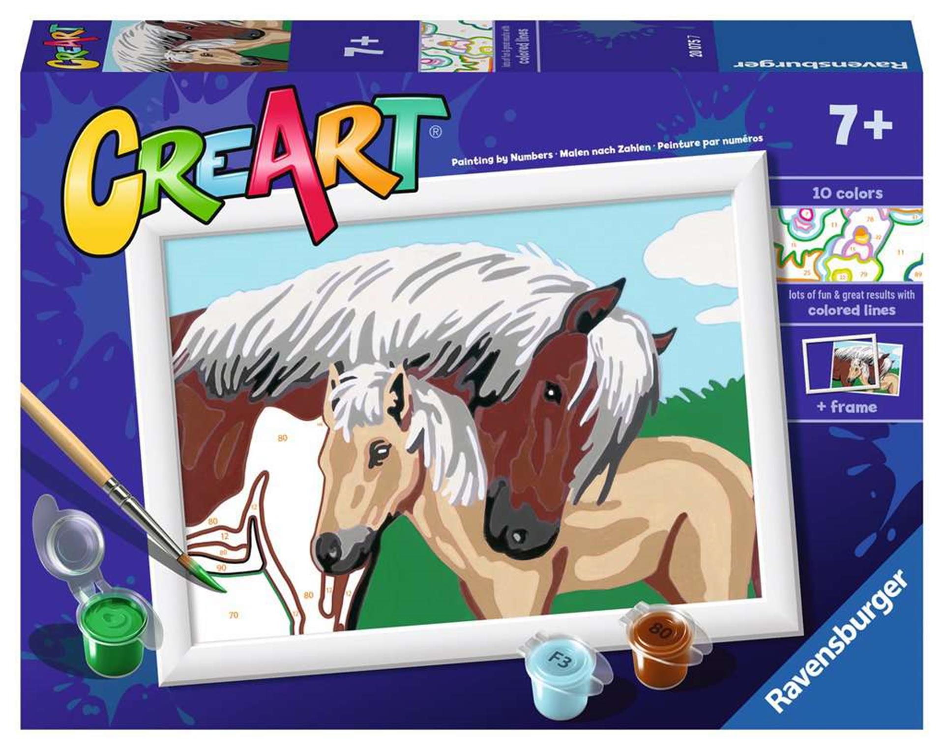 Ravensburger creart schilderen op nummer - moeder en veulen