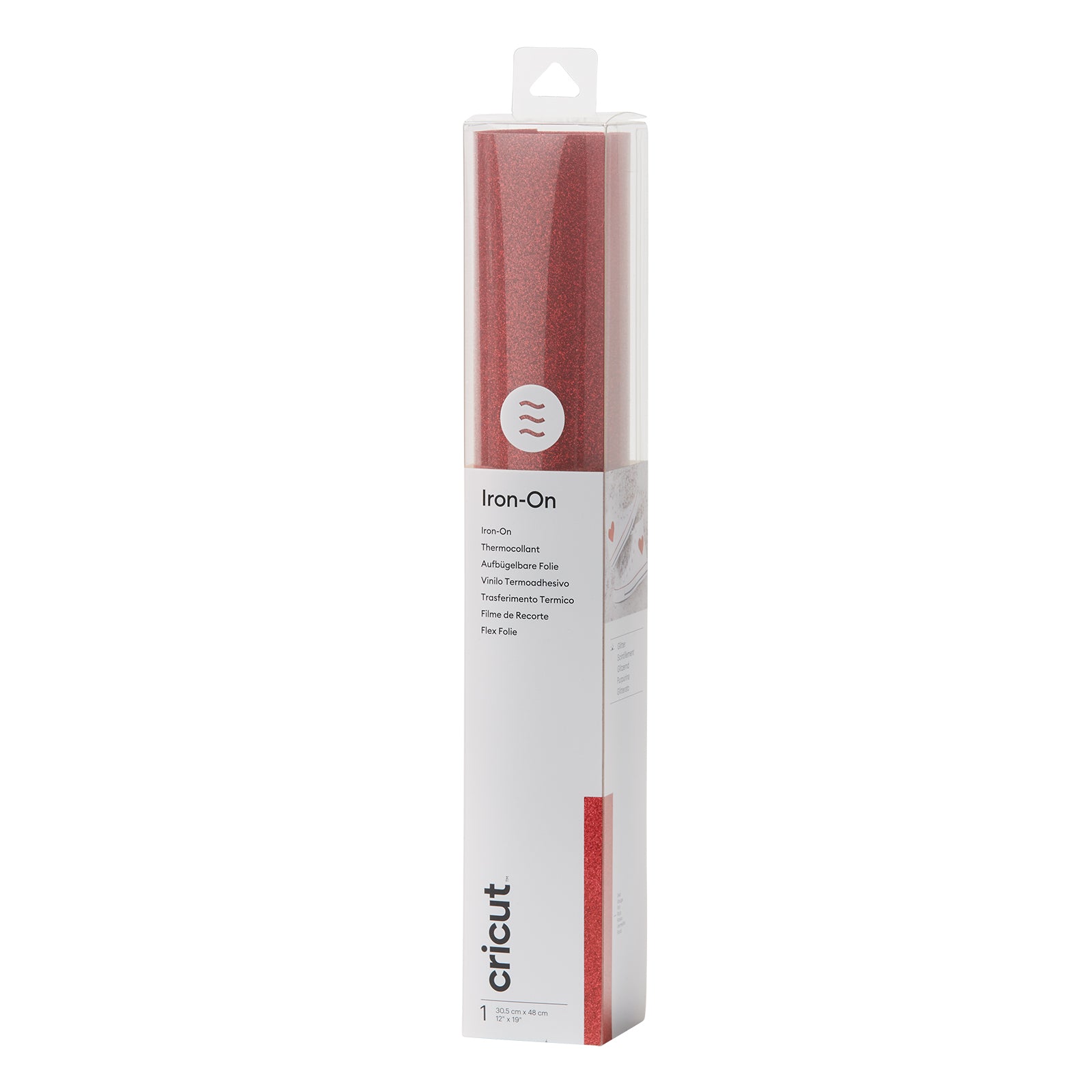 Cricut • glitter iron-on rood