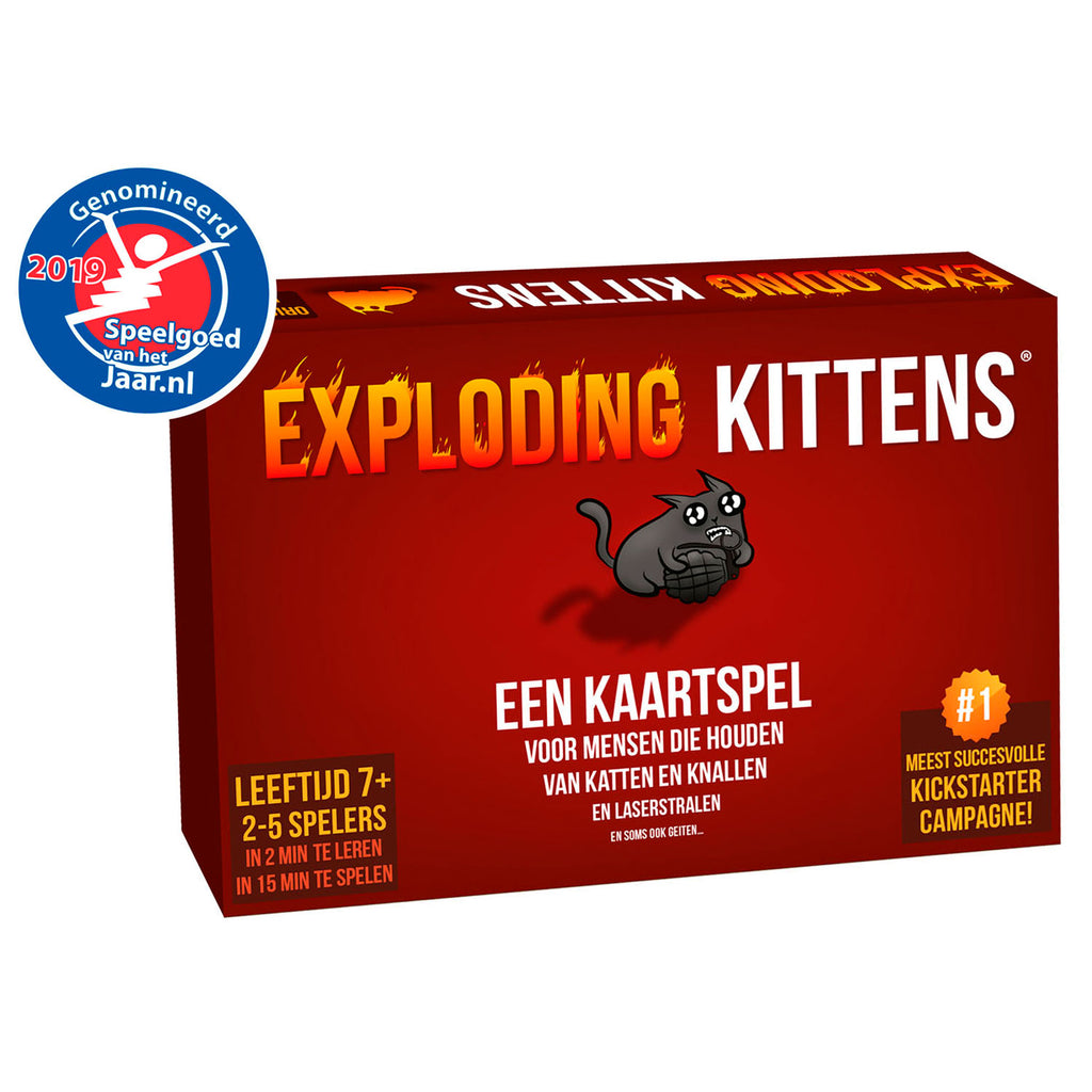 Exploding kittens originele editie - kaartspel vol spanning en humor - 2 tot 5 spelers - vanaf 7 jaar