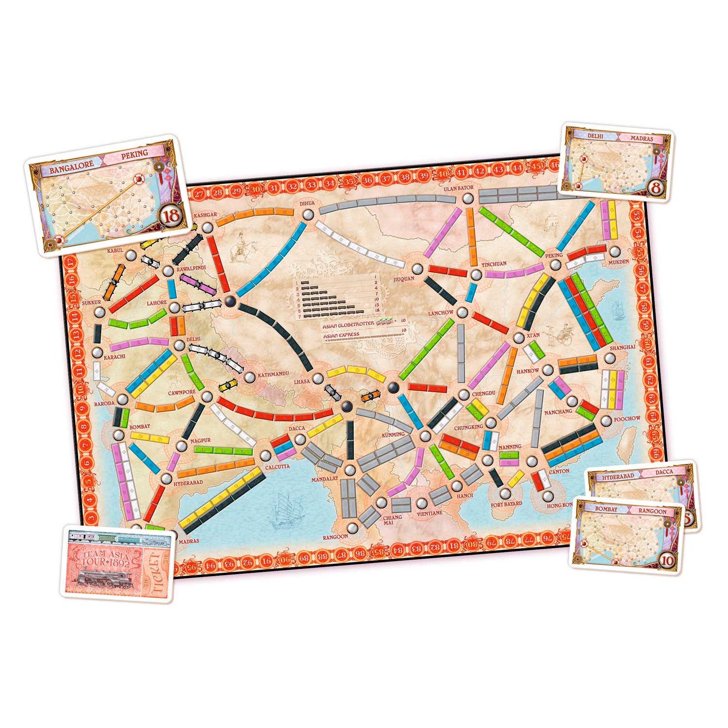 ASMODEE TOICK, um das Asien-Brettspiel zu fahren