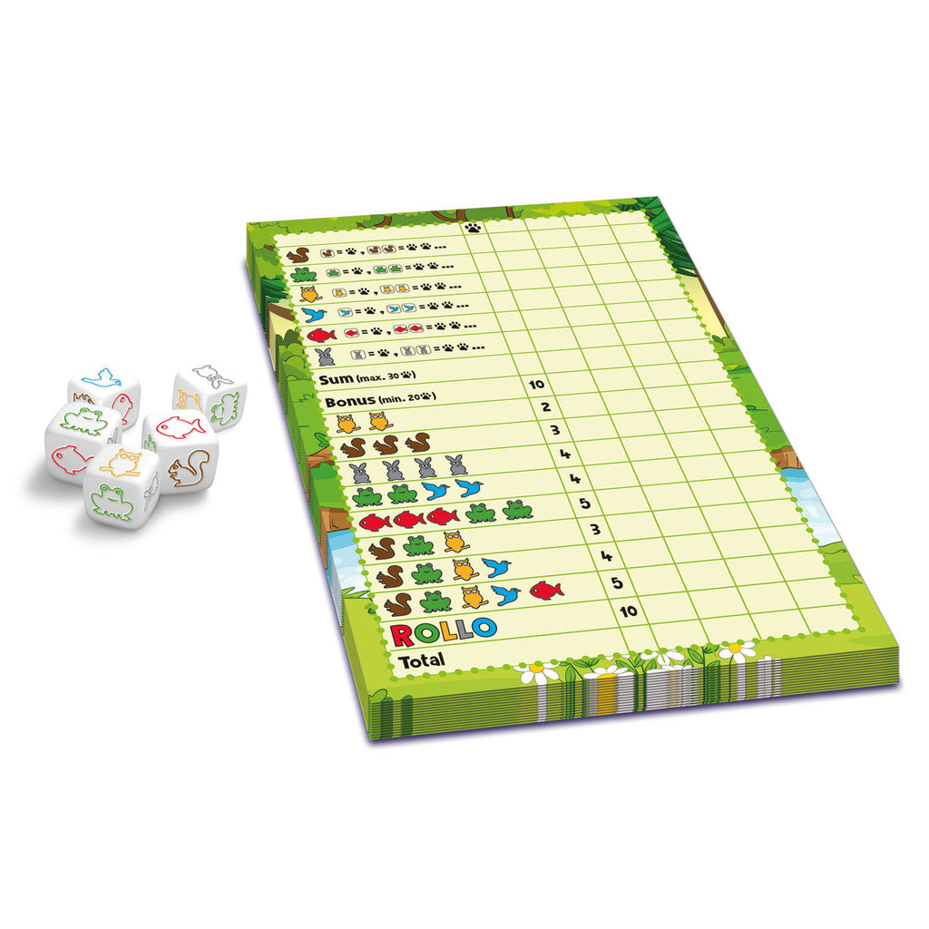 Asmodee rollo - yatzee dieren