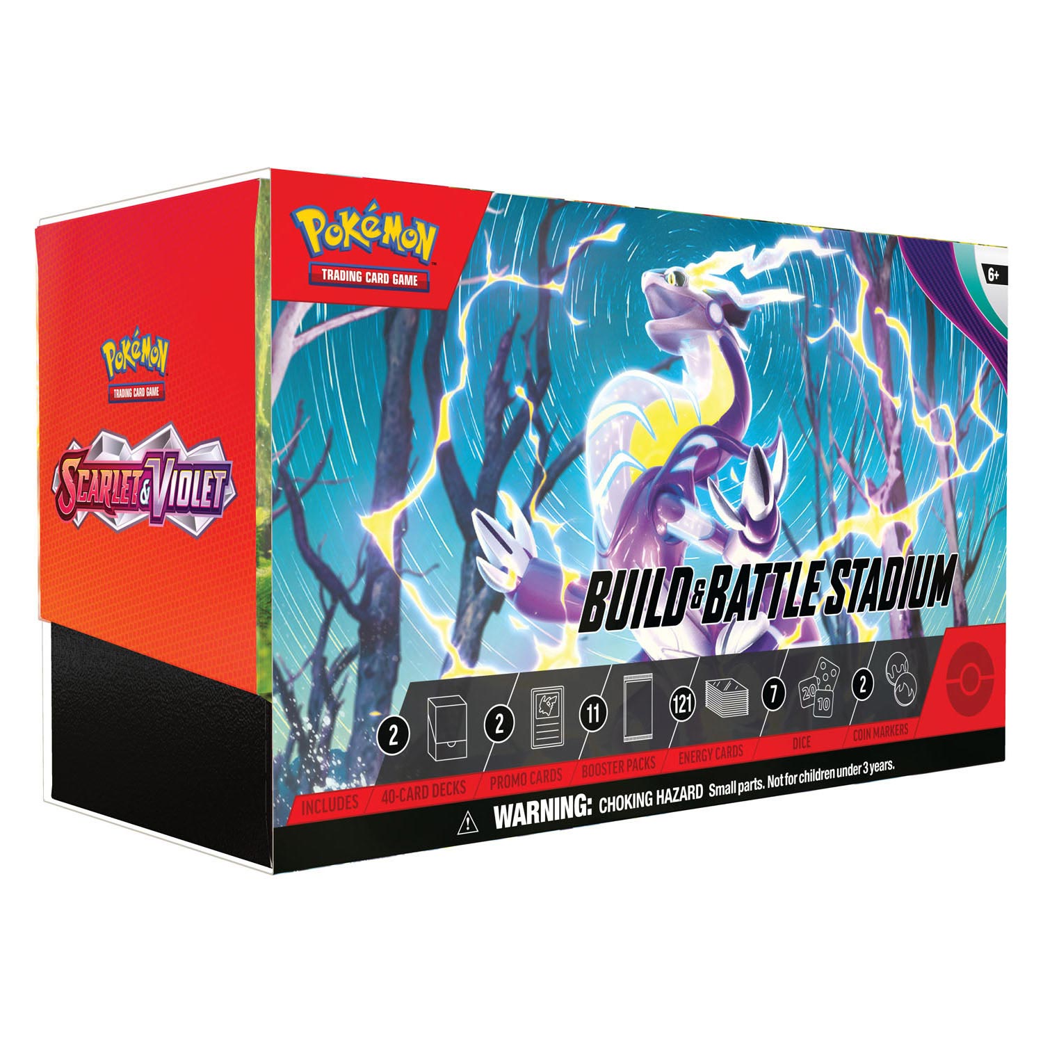 Asmodee Pokémon-Sammelkartenspiel Scharlachrot & Violett Bau- und Kampfstadion