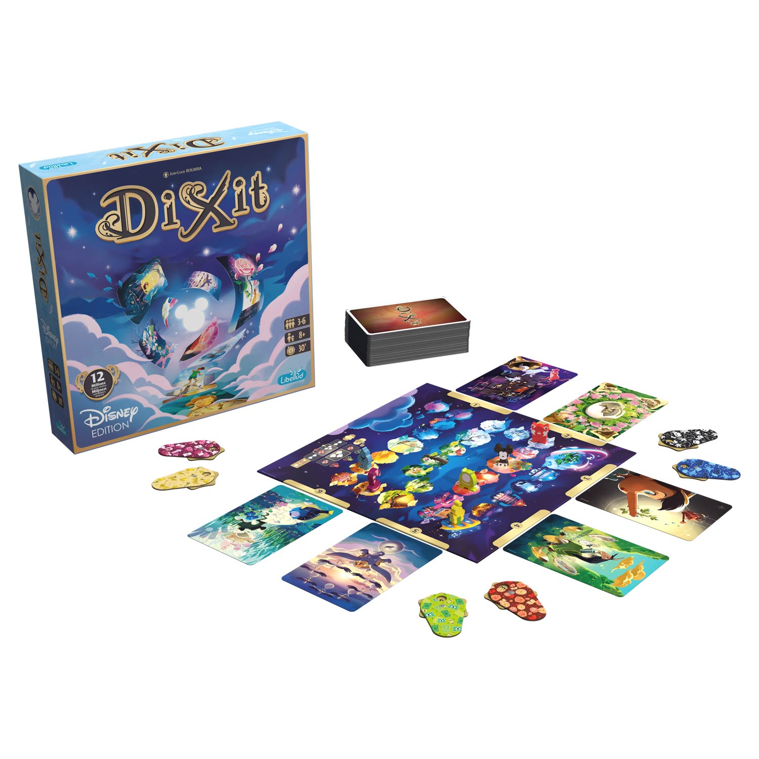 Libellud - dixit disney – creatief bordspel – 84 kaarten gebasseerd op disney pixar films