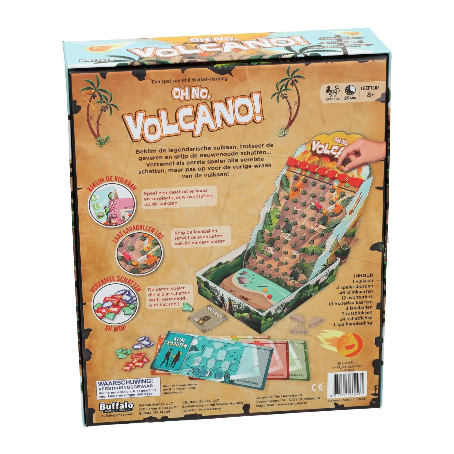 Asmodee Oh nein, Vulkan! Das aufregende Familienspiel voller Action