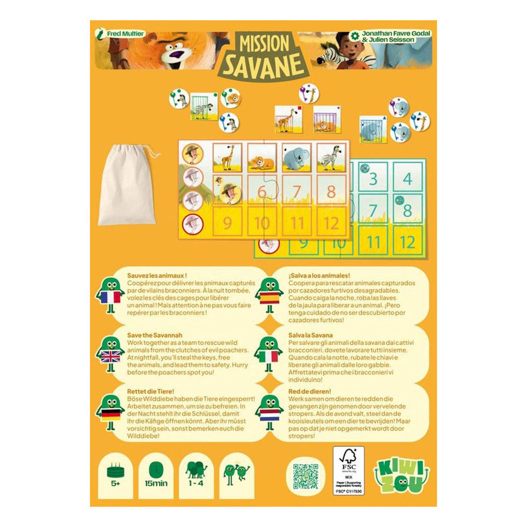 Geronimo games kiwizou kaartspel mission savane