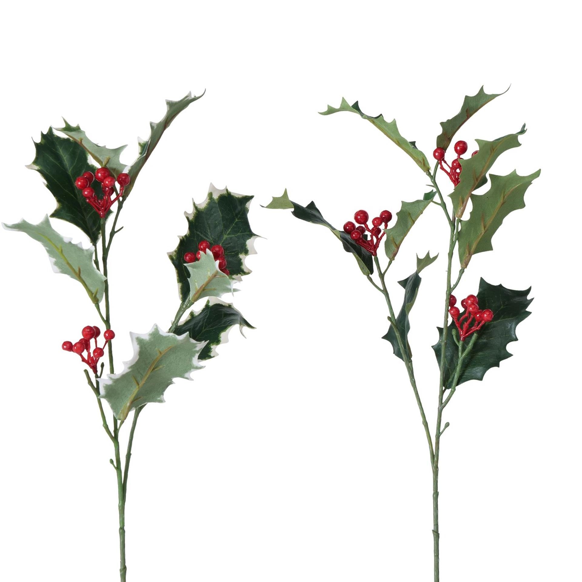 Boltze home decoratietak hulst met rode besjes h50cm