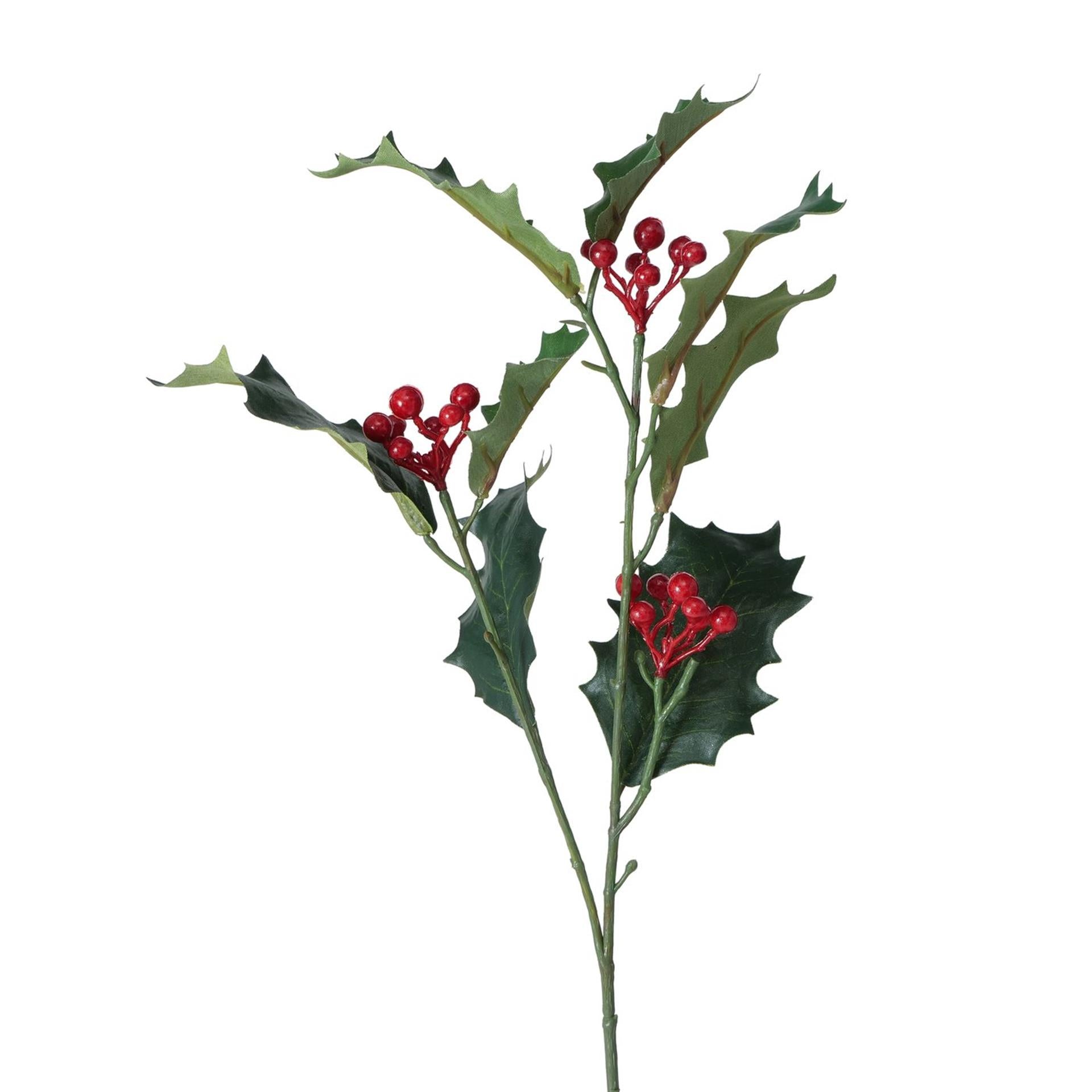 Boltze home decoratietak hulst met rode besjes h50cm