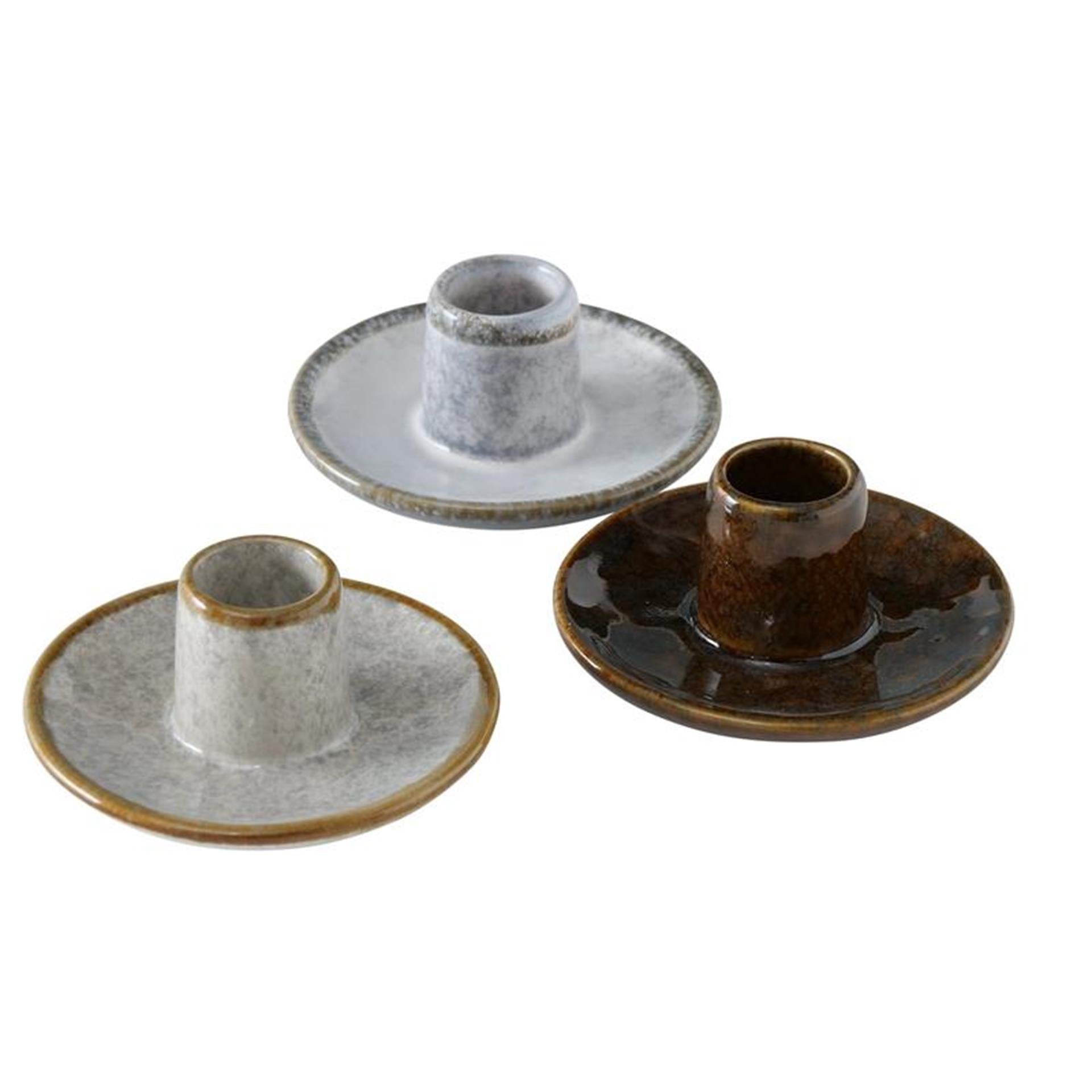 Boltze home kaarsenhouder h6cm dia 9cm porselein malinka ( exclusief kaars )