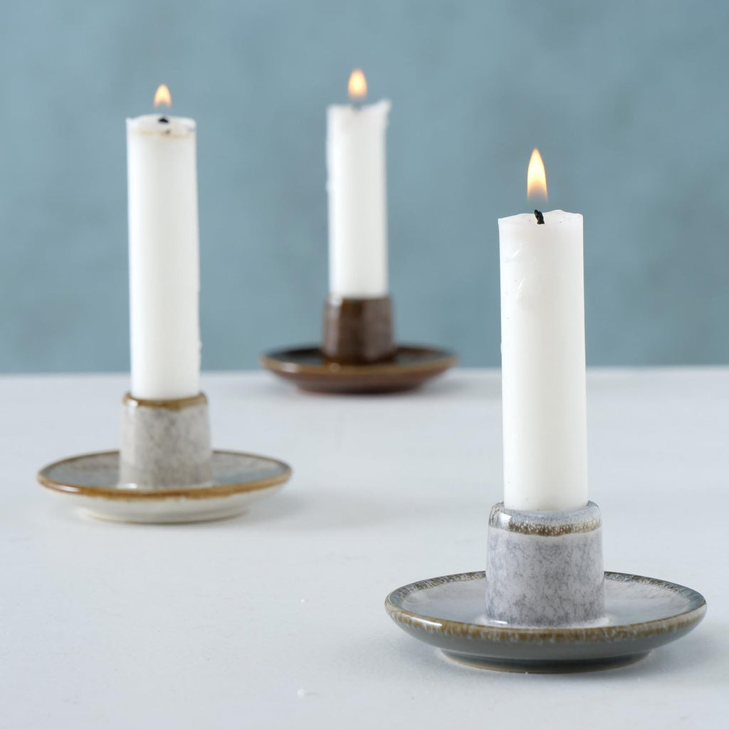 Boltze home kaarsenhouder h6cm dia 9cm porselein malinka ( exclusief kaars )