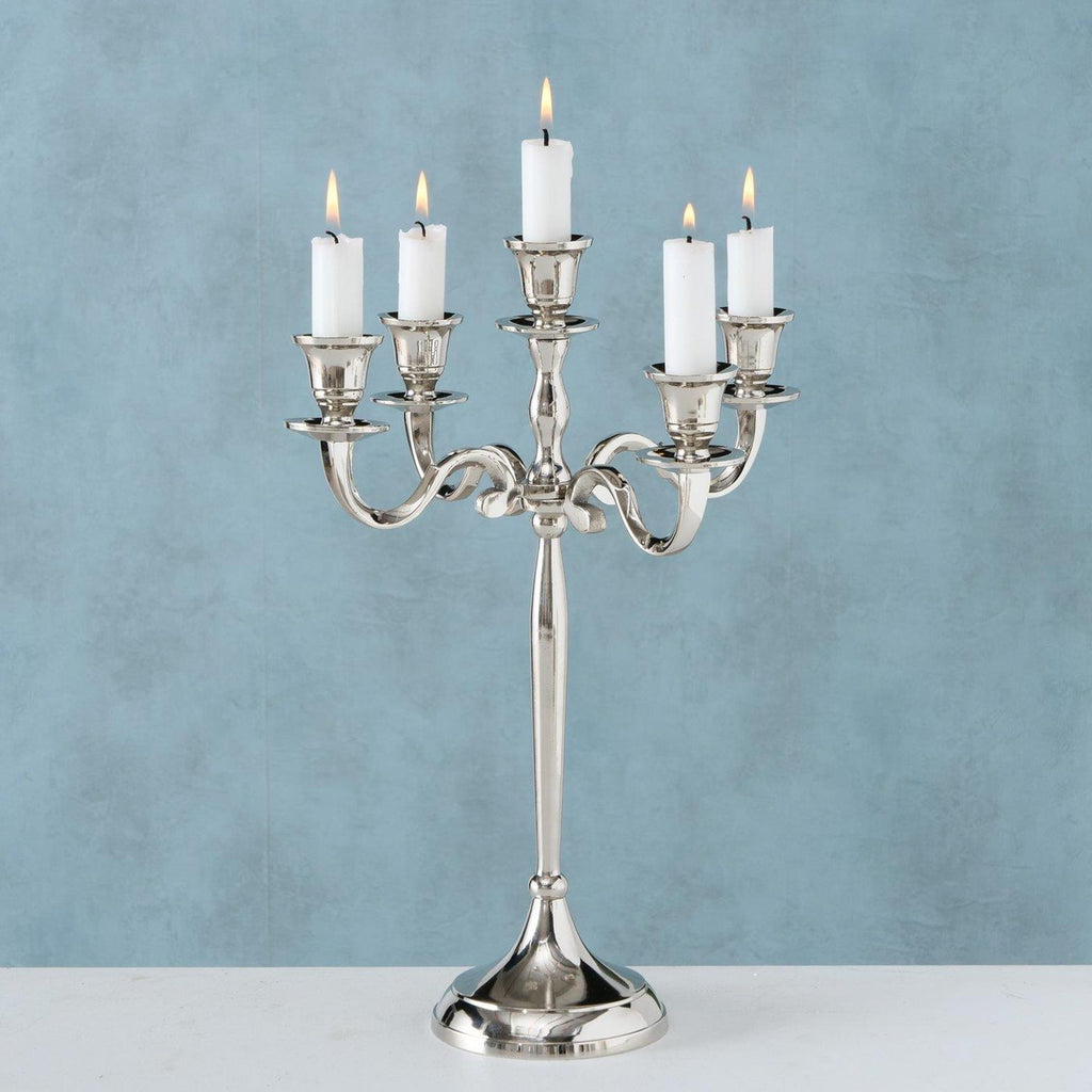 Boltze home kandelaar zilver 27x38cm