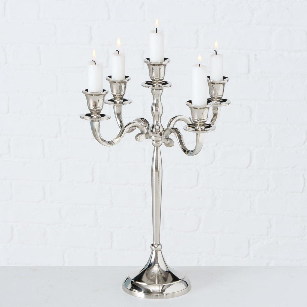 Boltze home kandelaar victoria zilver 27x38cm