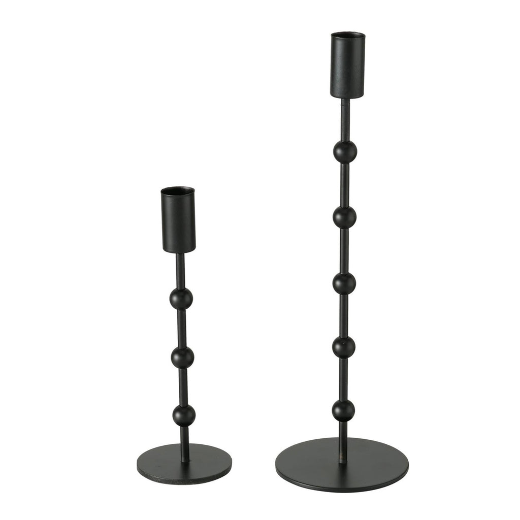 Boltze home kandelaar kimberly 2-delig h20-30 cm ijzer zwart