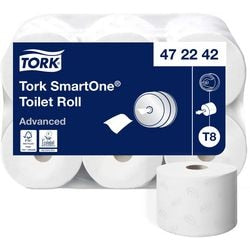 Tork 472242 smartone toiletpapier t8 advanced 2-laags wit 6 rollen x 1150 vellen (472242)