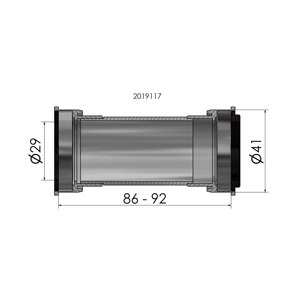 Sram DUB PF Tretlager Press Fit BB86 92 41mm